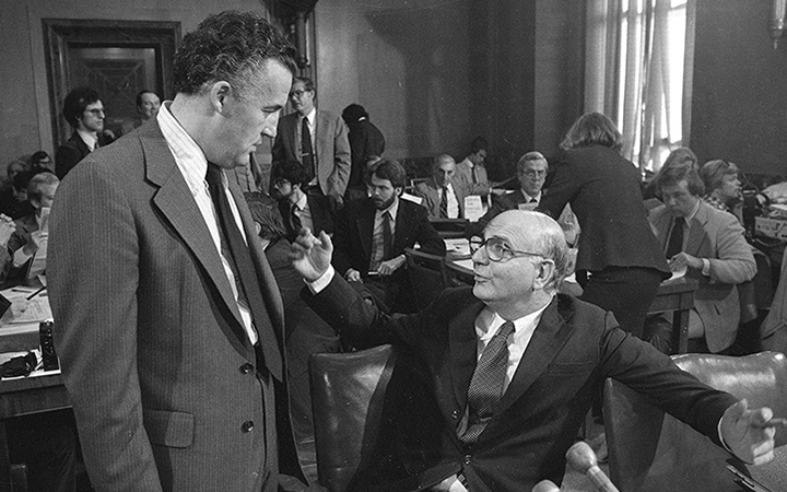 39a Paul Volcker prior to appearing on the Senate Banking Committee Panel in 1979