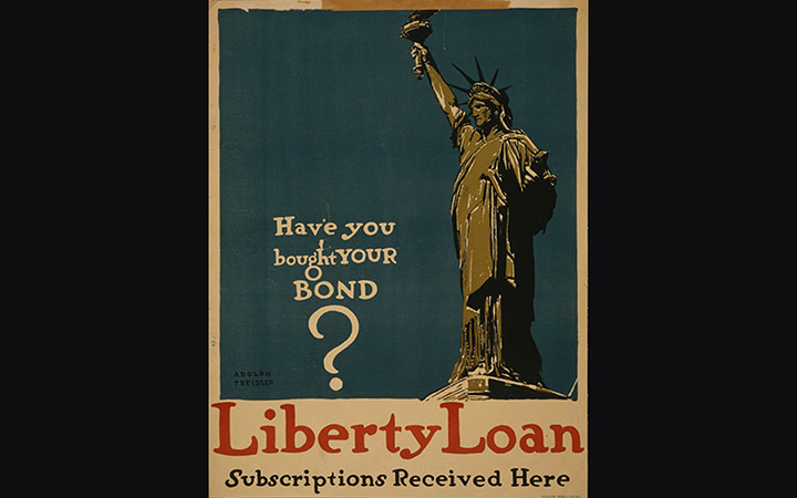 Liberty Loan poster, 1917 (Image courtesy of the Federal Reserve Bank of Cleveland Archives)